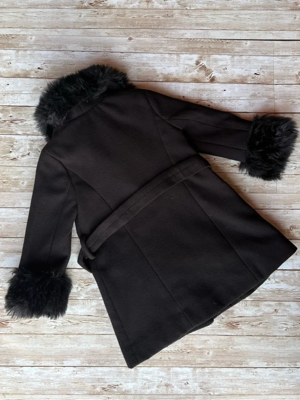 JANIE AND JACK Faux Fur Trim Coat 18 to 24 Months
